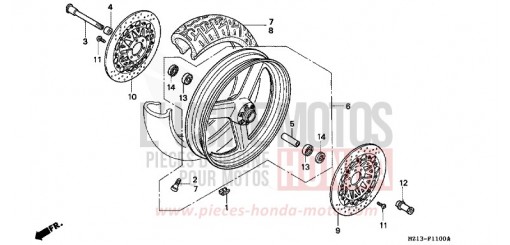 ROUE AVANT CB1000FR de 1994